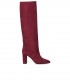 VIA ROMA 15 ROT WILDLEDER HOHER STIEFEL MIT ABSATZ