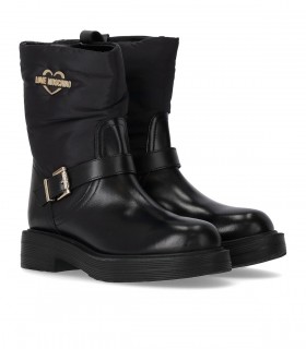 LOVE MOSCHINO ZWART BIKER LAARS