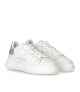 EMPORIO ARMANI WIT ZILVER SNEAKER