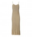 VESTIDO CANALÉ CON STRASS BEIGE BLUGIRL