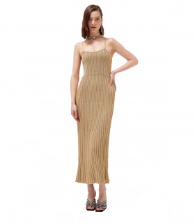 ABITO A COSTE CON STRASS BEIGE BLUGIRL