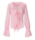BLUGIRL ROSA HEMD MIT VOLANTS