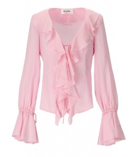 CAMISA CON VOLANTES ROSA BLUGIRL