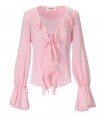 BLUGIRL PINK SHIRT WITH FLOUNCES