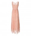 TWINSET PINK LONG DRESS WITH LACE
