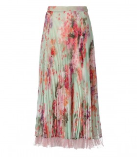 TWINSET GROEN ROK MET BLOEMEN