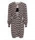 VESTIDO EN GEORGETTE NEGRO MANTEQUILLA ELISABETTA FRANCHI