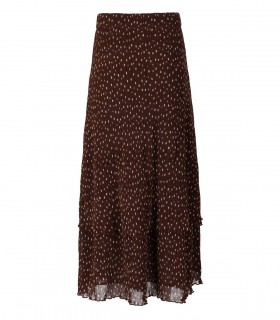 GANNI BRUINE GEORGETTE LANGE ROK