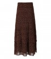 GANNI BRUINE GEORGETTE LANGE ROK