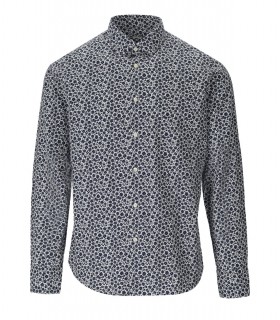 CHEMISE À FLEURS BLANC BLEU GMF 965