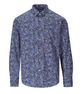 CAMISA CON FLORES AZUL GMF 965