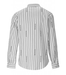 CAMICIA LOGO STRIPES BIANCA VERSACE JEANS COUTURE
