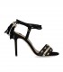ELISABETTA FRANCHI RED CARPET ZWART SANDAAL MET HAK