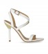 MICHAEL KORS ASHA WEISSE SANDALE MIT ABSATZ
