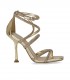 MICHAEL KORS IMANI STRAPPY GOUD SANDAAL MET HAK