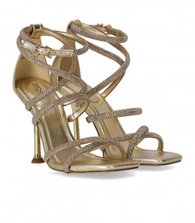 SANDALO CON TACCO IMANI STRAPPY ORO MICHAEL KORS