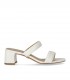 SANDALIA DE TACÓN MEDIO BLANCA JULES MICHAEL KORS