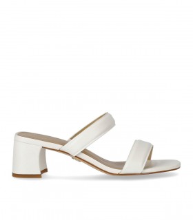 MICHAEL KORS JULES WHITE HALF HEELED SANDAL