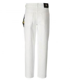 JEAN BLANC AVEC FOULARD VERSACE JEANS COUTURE