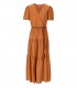 TWINSET HASELNUSS KLEID MIT VOLANTEN