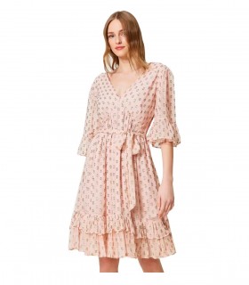 TWINSET ROZE JURK MET RIEM