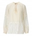 TWINSET IVORY BLOUSE WITH LACE