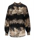 TWINSET SCHWARZES HEMD MIT BLUMEN