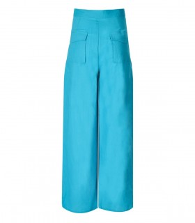 PANTALONE STRAIGHT LEG AZZURRO WEILI ZHENG