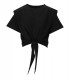 WEILI ZHENG ZWART KNOOP T-SHIRT