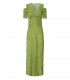 VESTIDO LARGO CON LUNARES VERDE GANNI