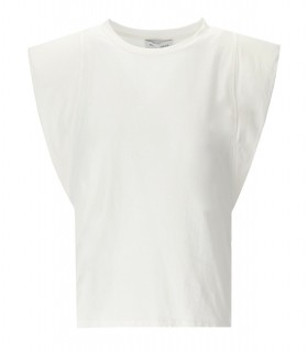 WEILI ZHENG WHITE SLEEVELESS T-SHIRT
