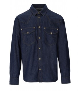 VERSACE JEANS COUTURE DARK BLUE DENIM SHIRT
