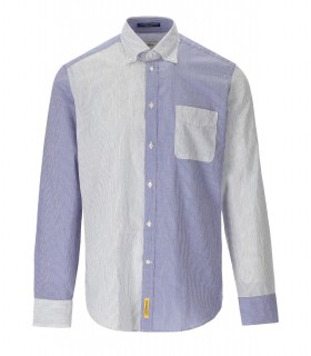 B-D BAGGIES BRADPAT WIT BLAUW OVERHEMD