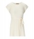 TWINSET CREME PLISSIERTE BLUSE MIT GÜRTEL