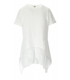 T-SHIRT CON PIZZO BIANCA TWINSET