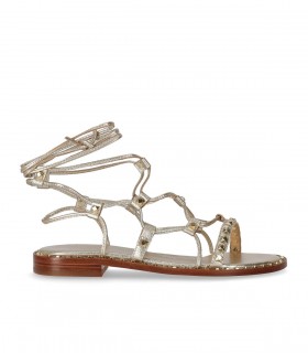 SANDALO FLAT PALOMA ORO ASH