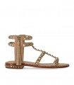 ASH POWER BEIGE FLACHE SANDALE