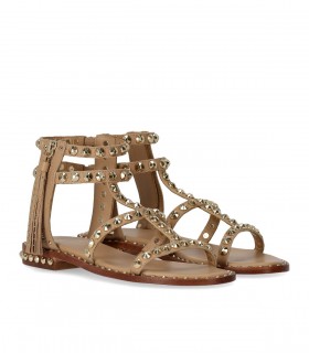 ASH POWER BEIGE FLACHE SANDALE