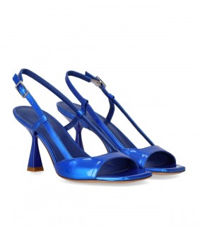 SANDALIA DE TACÓN ILENIA AZUL ELÉCTRICO SERGIO LEVANTESI