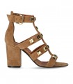 VIA ROMA 15 BEIGE SANDALE MIT ABSATZ