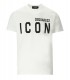 T-SHIRT BE ICON COOL BLANC DSQUARED2