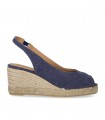 CASTAÑER BARBARA DENIM BLUE ESPADRILLE WITH WEDGE