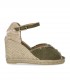 CASTAÑER BETINA OLIVGRÜNE ESPADRILLE MIT KEIL