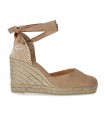 CASTAÑER CARINA ROSEGOLD ESPADRILLE MIT KEIL