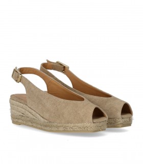 CASTAÑER DOSALIA BEIGE ESPADRILLE MET WIG