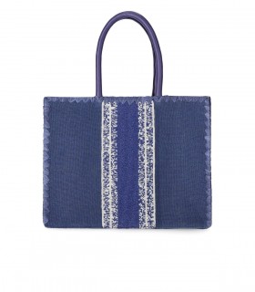 DE SIENA MYKONOS BLUE SHOPPING BAG