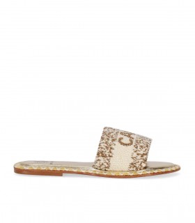 DE SIENA CAPRI WEISS GOLD SLIDE