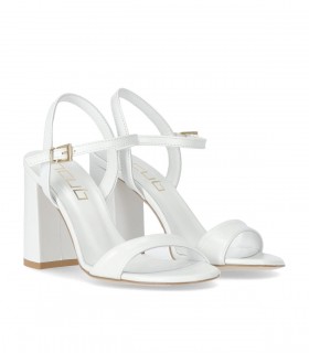 SANDALO CON TACCO BIANCO NCUB