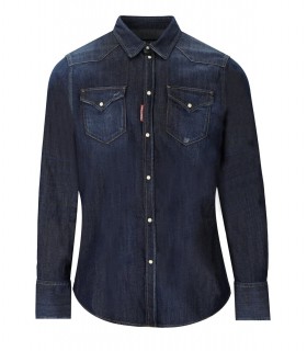 DSQUARED2 CLASSIC WESTERN BLUE DENIM SHIRT