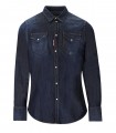 DSQUARED2 CLASSIC WESTERN BLUE DENIM SHIRT